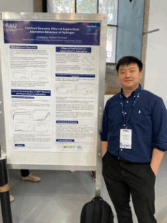 Jincheng Xu presenting his poster on “Confined Geometry Effects on the Supercritical Adsorption Behavior of Hydrogen”